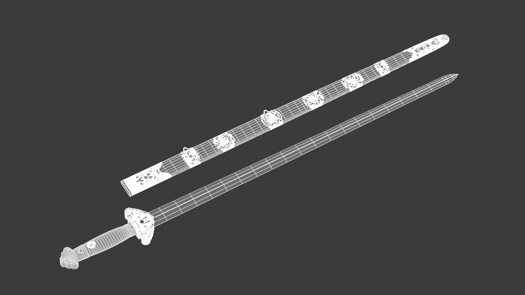 Jian Sword 3D model_13