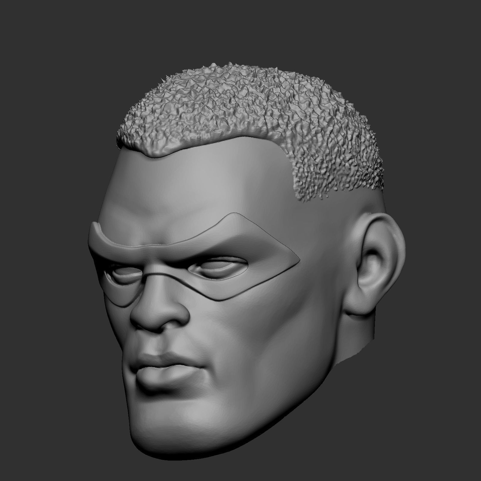 john stewart - green lantern - head 3D print model_3