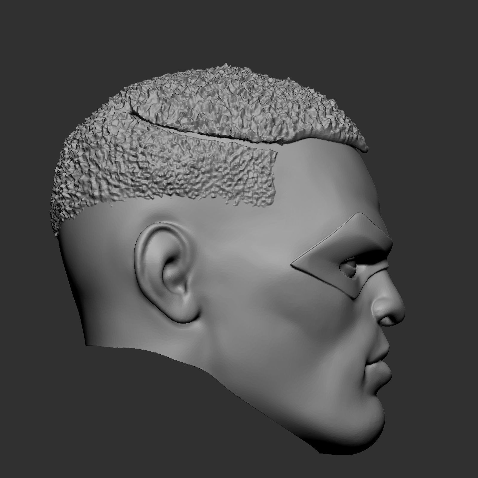 john stewart - green lantern - head 3D print model_1