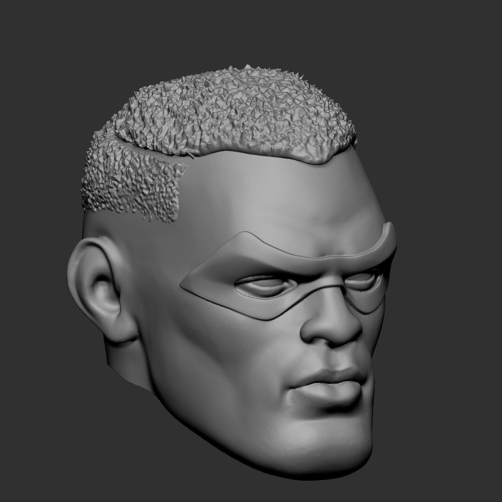 john stewart - green lantern - head 3D print model_2