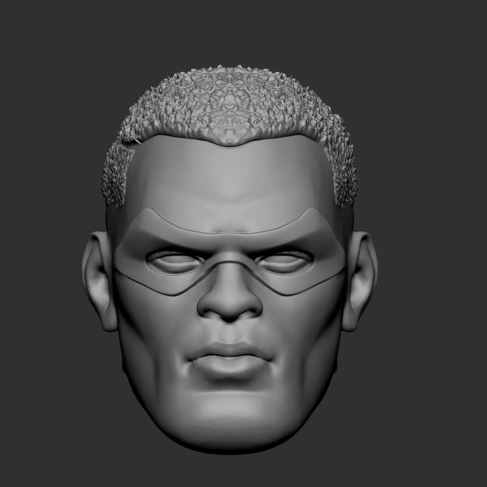 john stewart - green lantern - head 3D print model_0