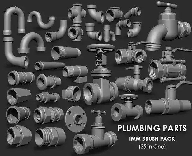 Plumbing Parts IMM Brush Pack 35 in One