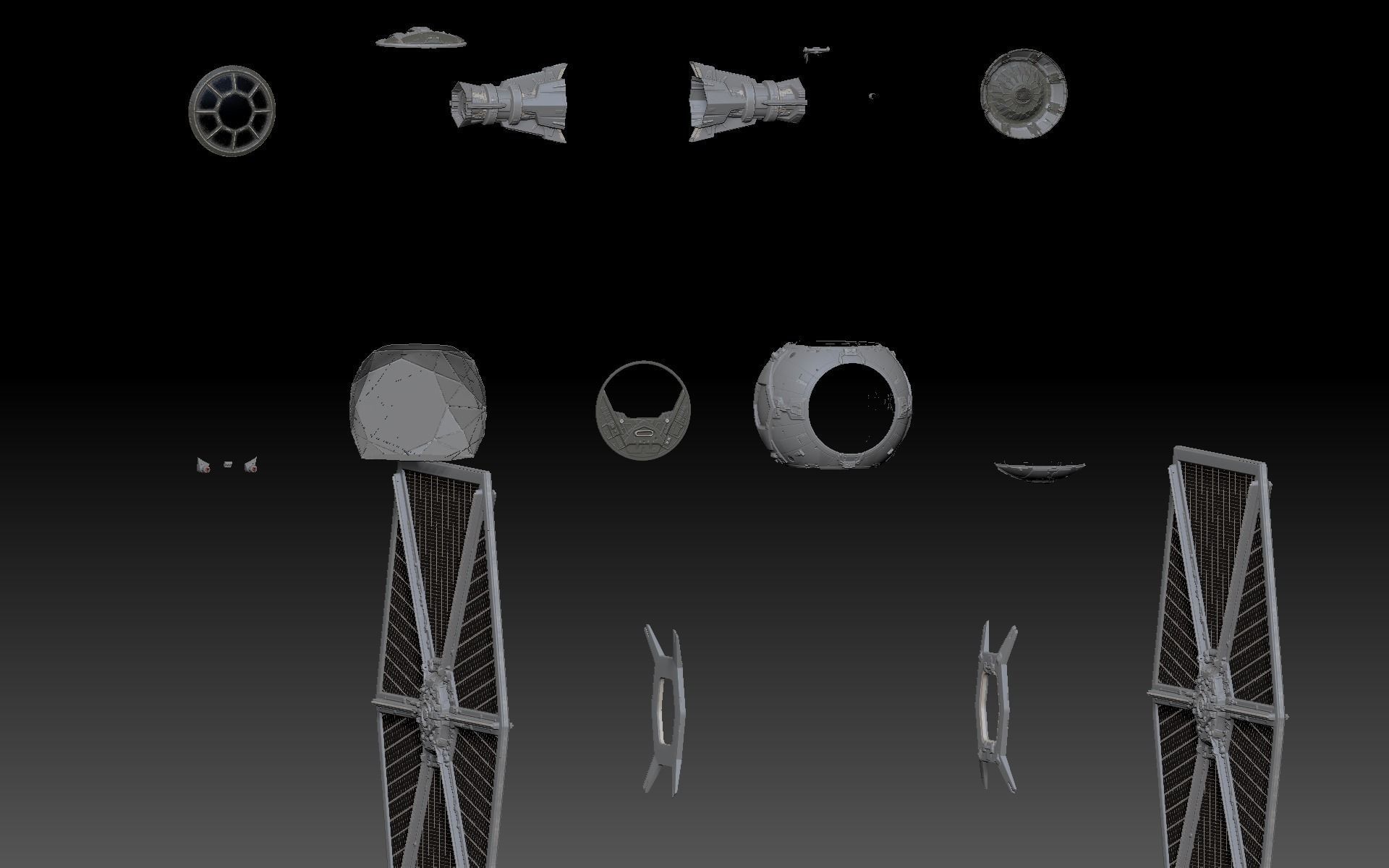 Tie Fighter 3D model_23