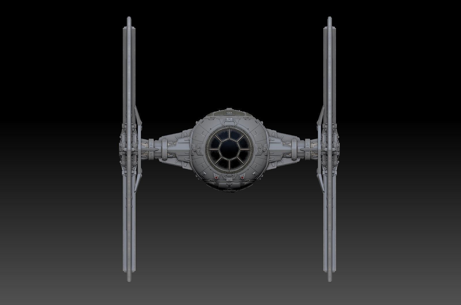 Tie Fighter 3D model_7