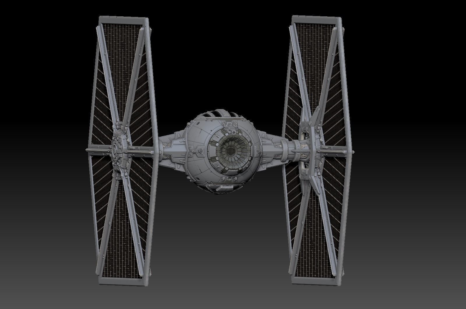 Tie Fighter 3D model_9
