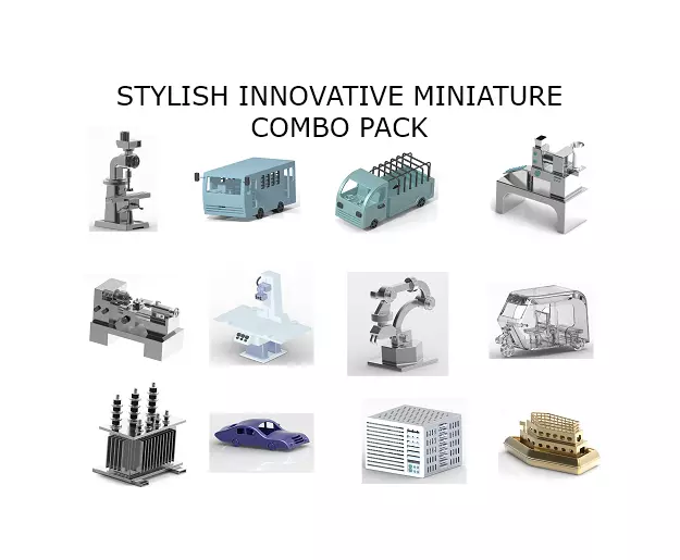 STYLISH INNOVATIVE MINIATURE - COMBO PACK 3D Model Collection_0