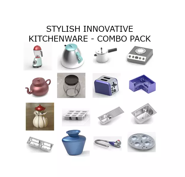 STYLISH INNOVATIVE KITCHENWARE COMBO PACK 3D Model Collection_0