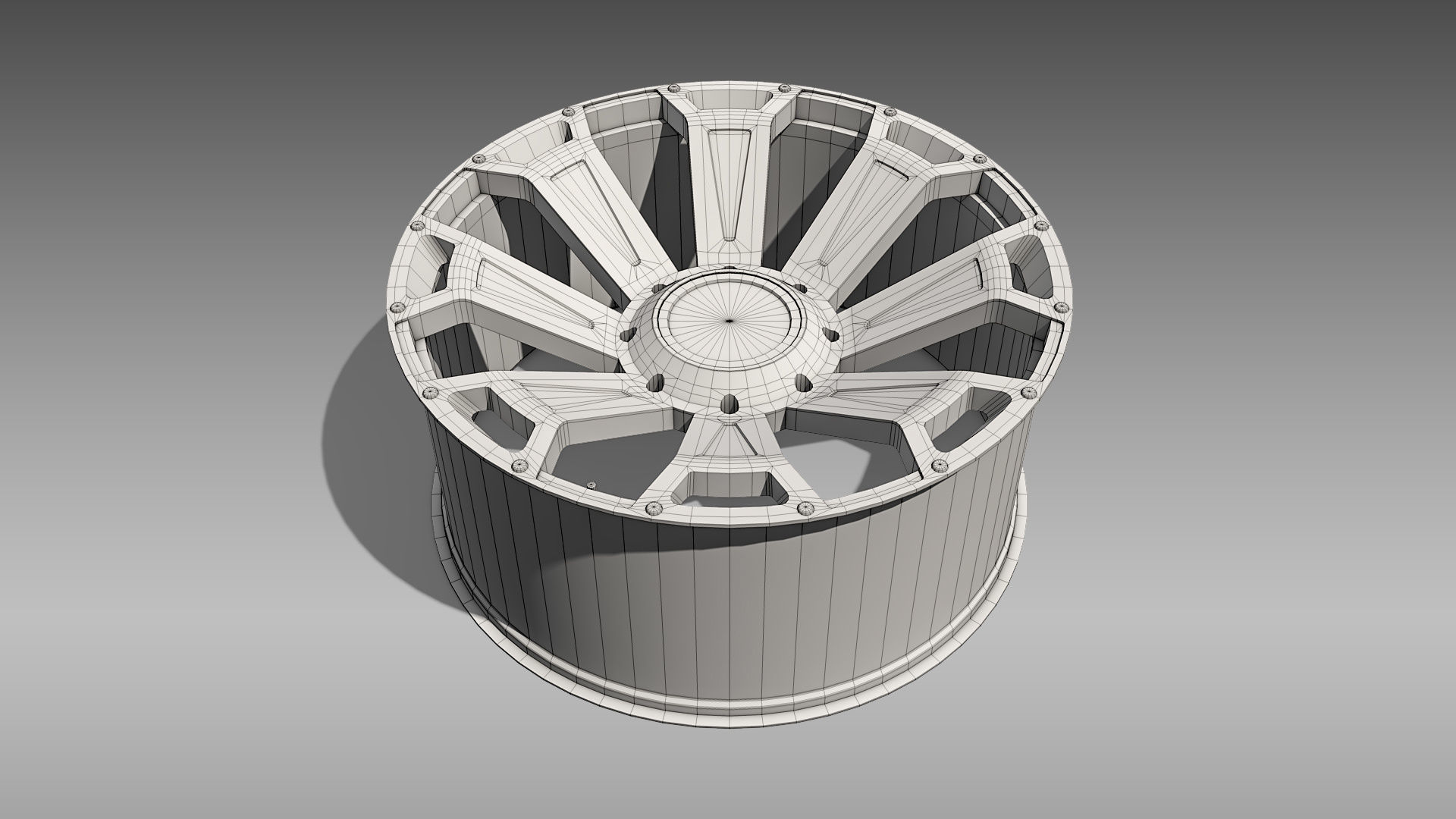 All Terrain Tire and Rim 3D model_14