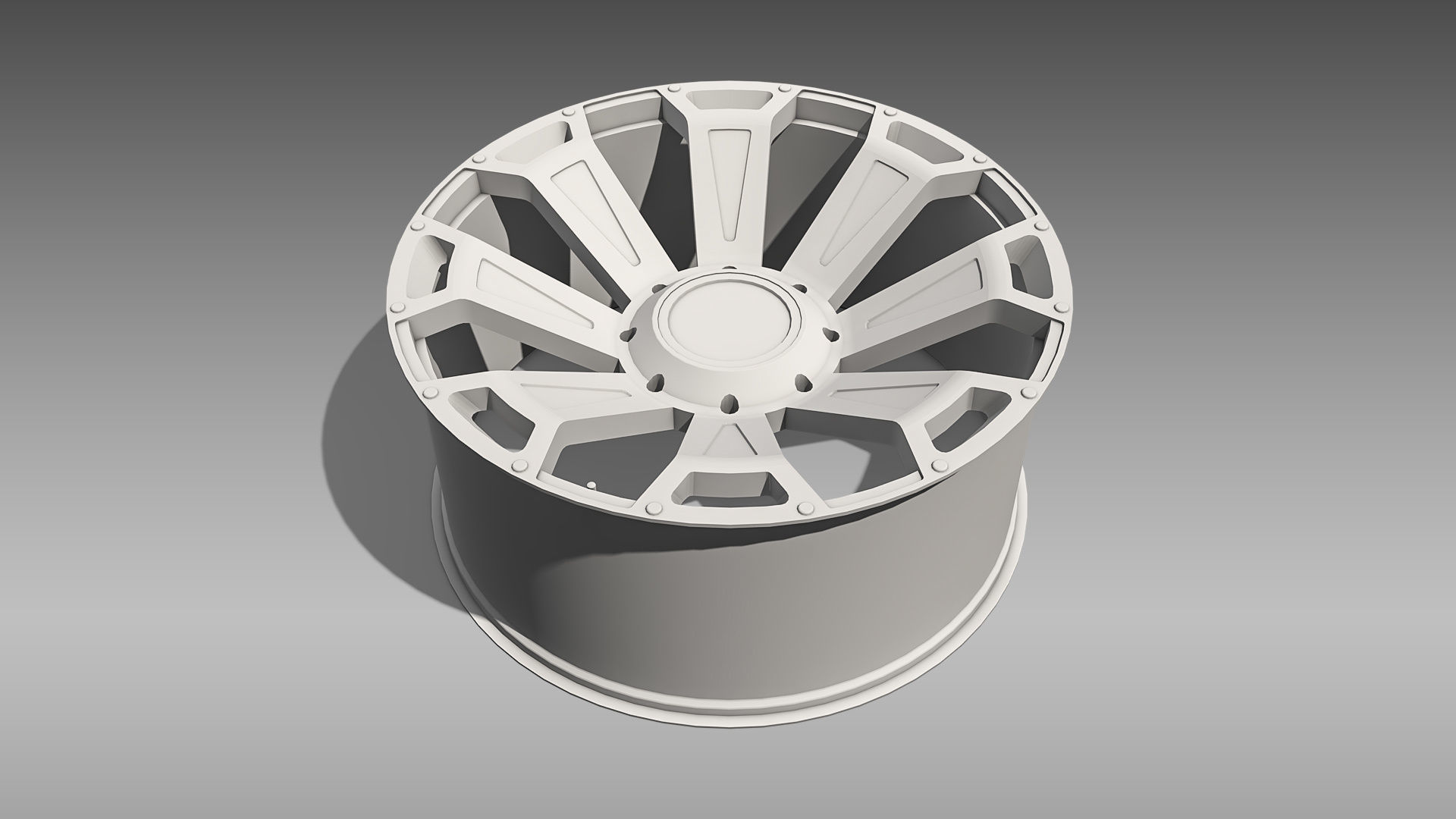 All Terrain Tire and Rim 3D model_13