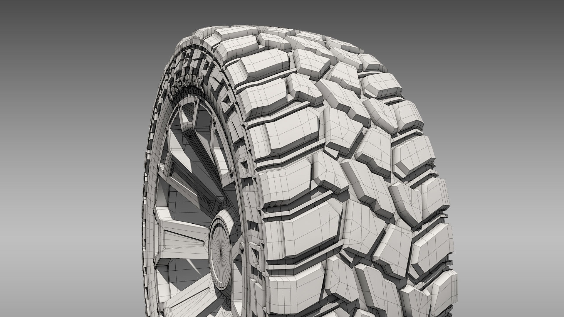 All Terrain Tire and Rim 3D model_20