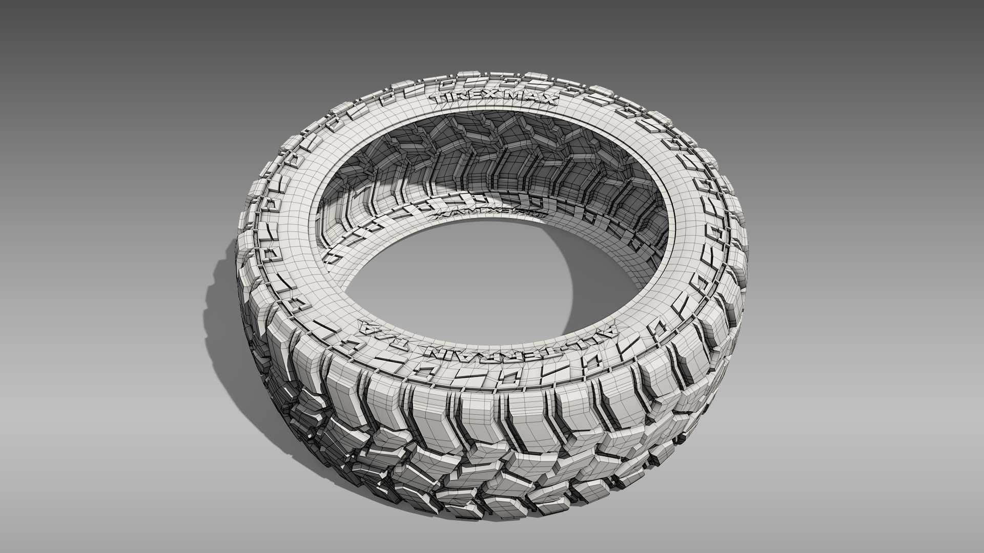 All Terrain Tire and Rim 3D model_16