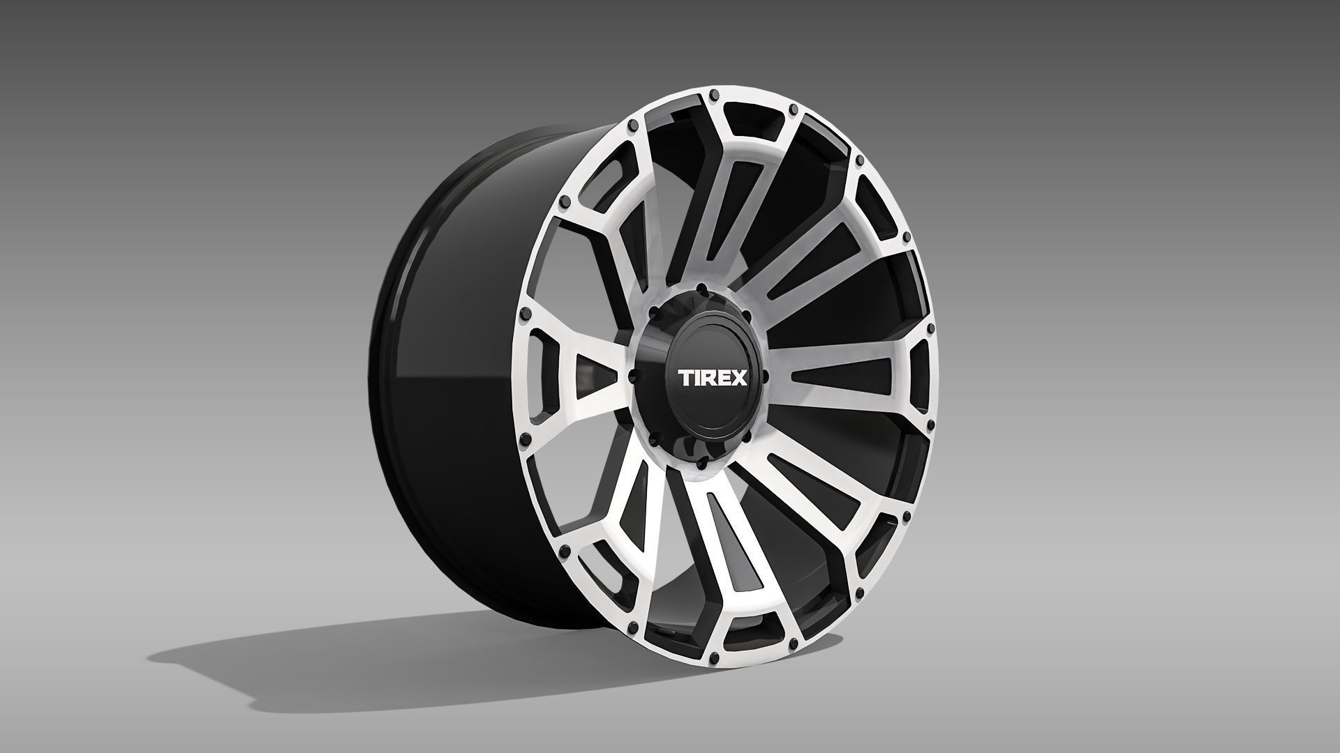 All Terrain Tire and Rim 3D model_2