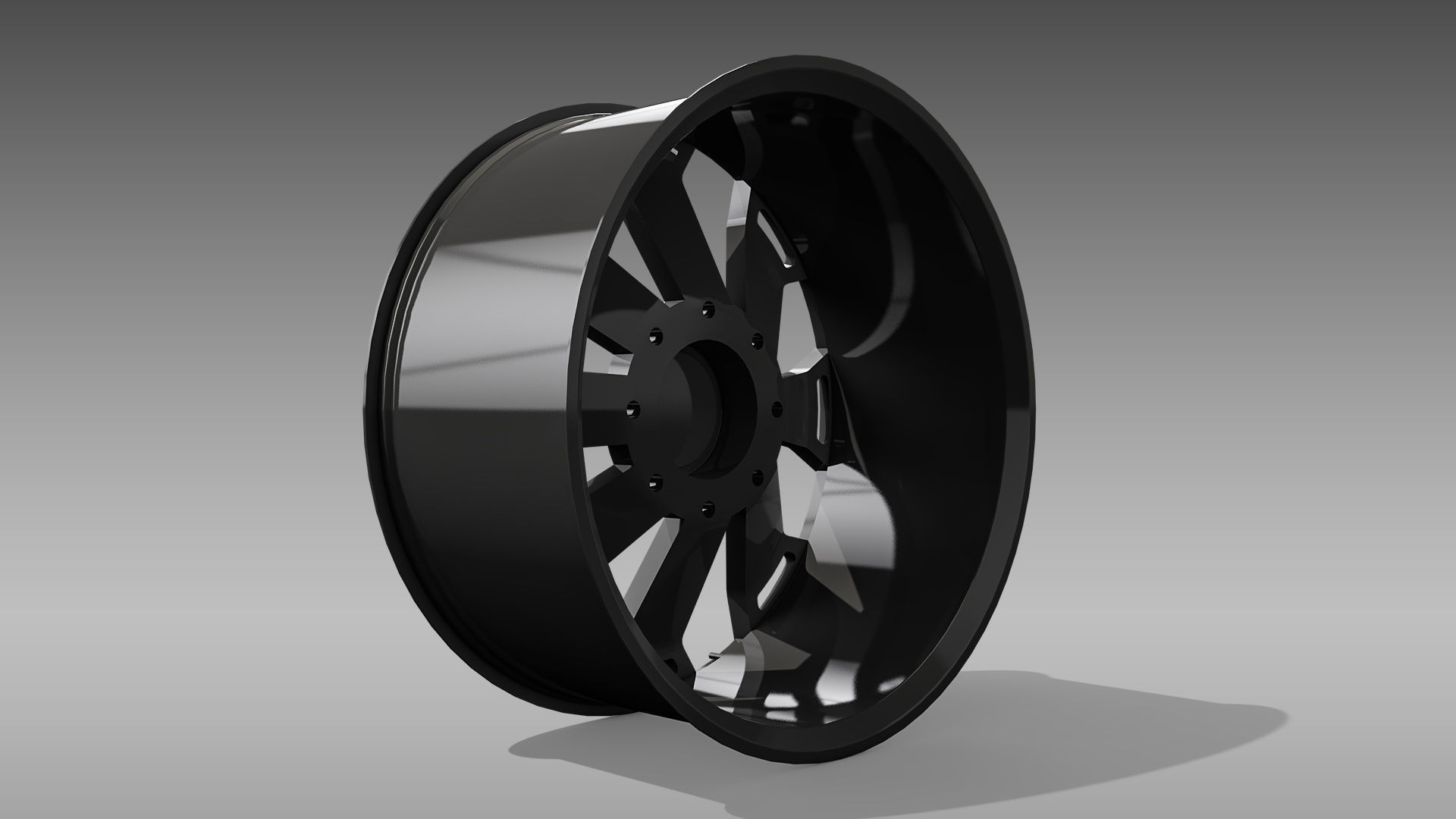 All Terrain Tire and Rim 3D model_4