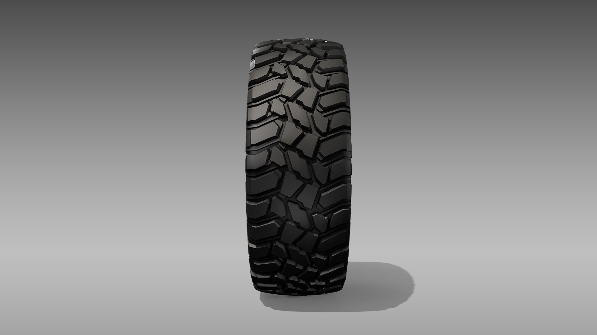 All Terrain Tire and Rim 3D model_11