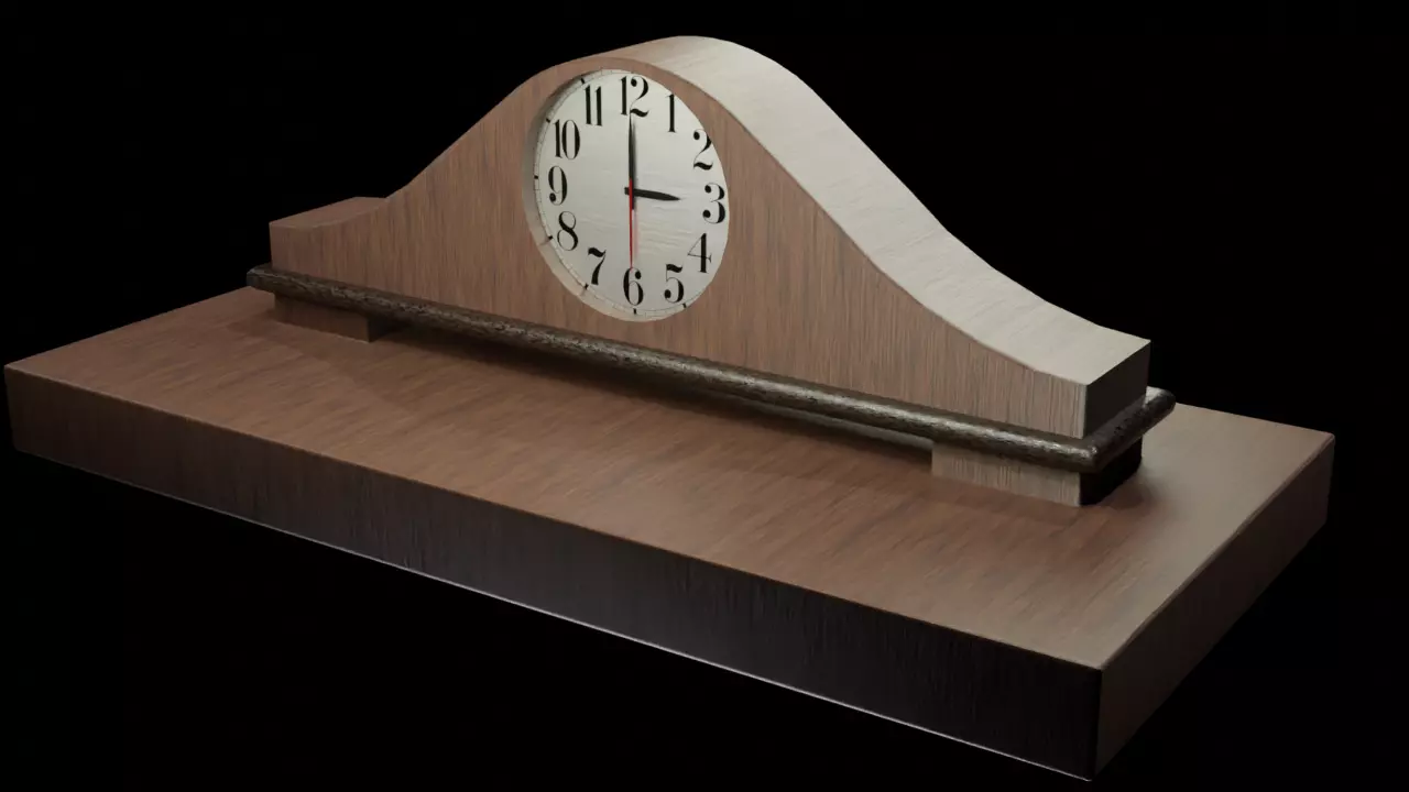 Clock Free low-poly 3D model