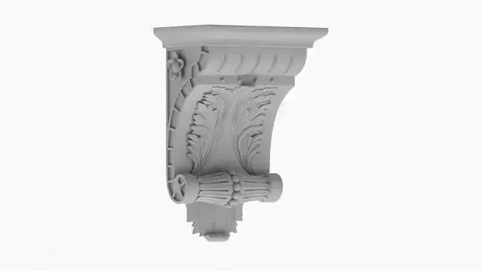 Scroll Corbel 51 - 3D Printable
