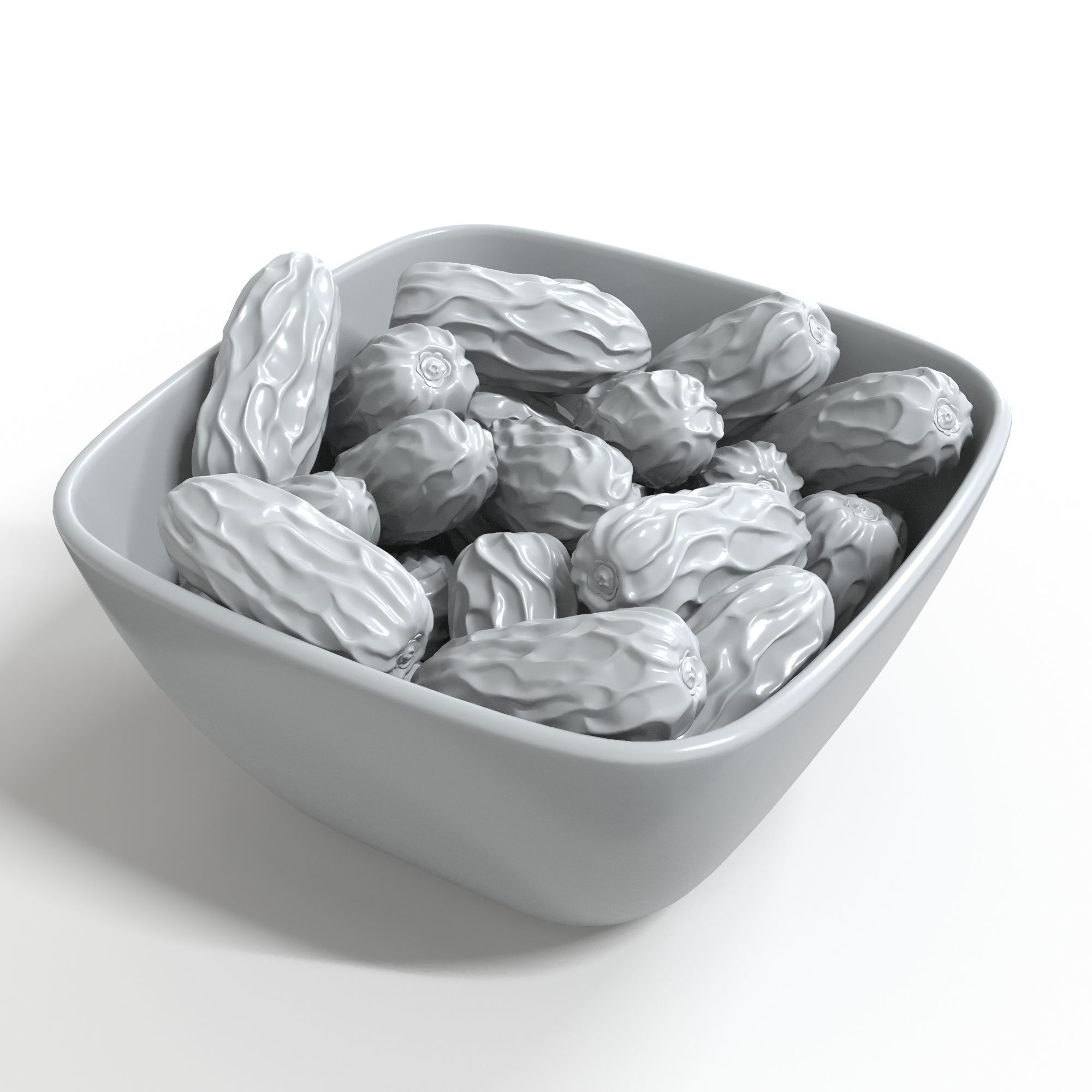 Dried Date 3D model_6