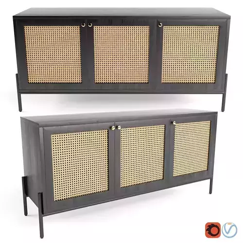 Retro Sideboard Vienna Mit Wiener Geflecht