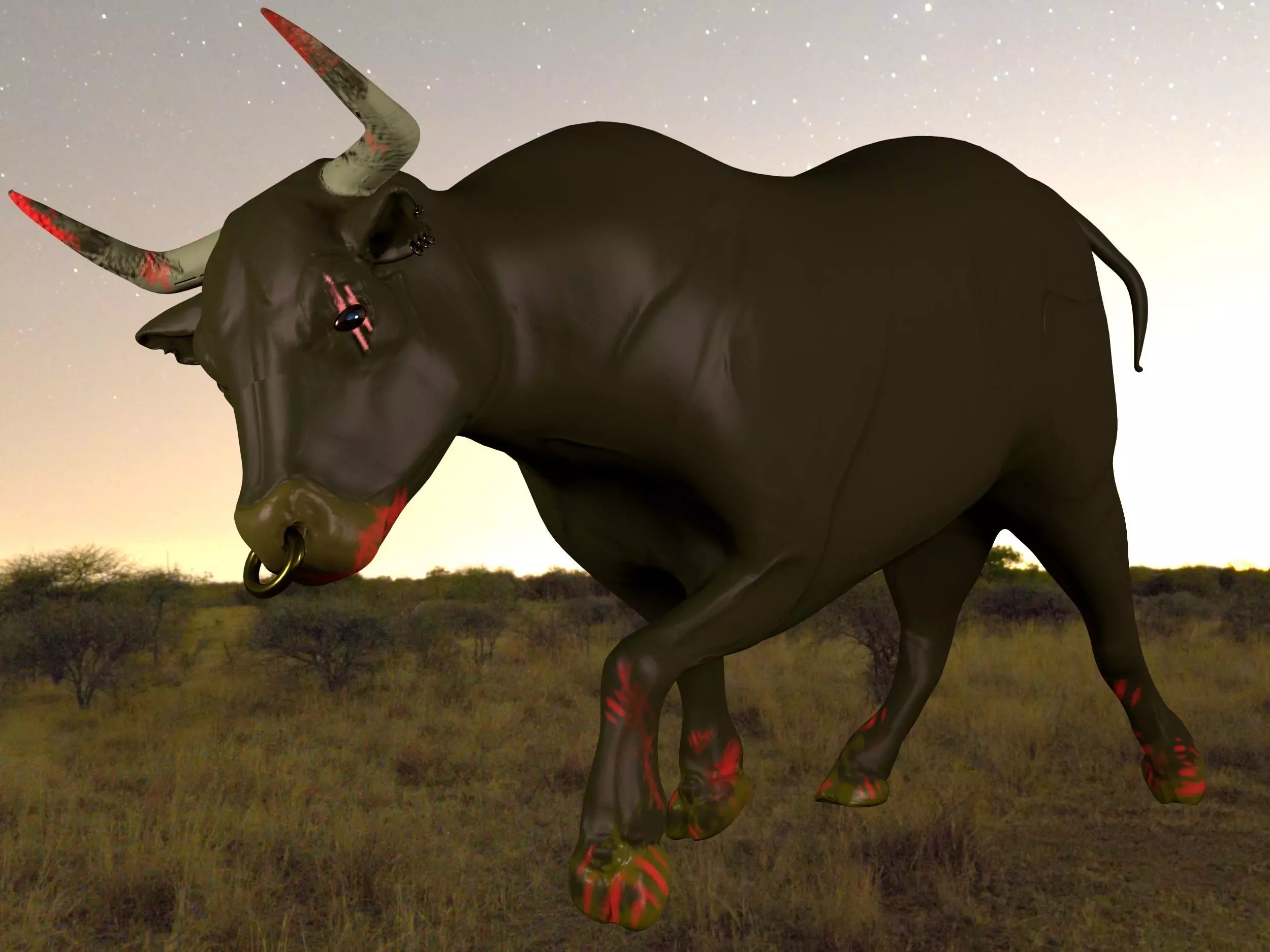 Bull killer 3D model_0