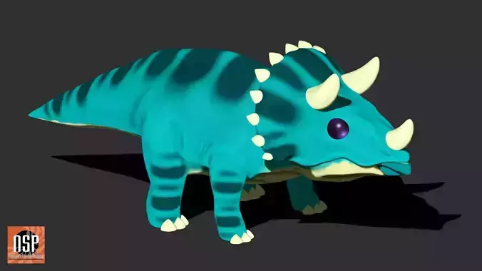 Triceratops Cartoon Dinosaur