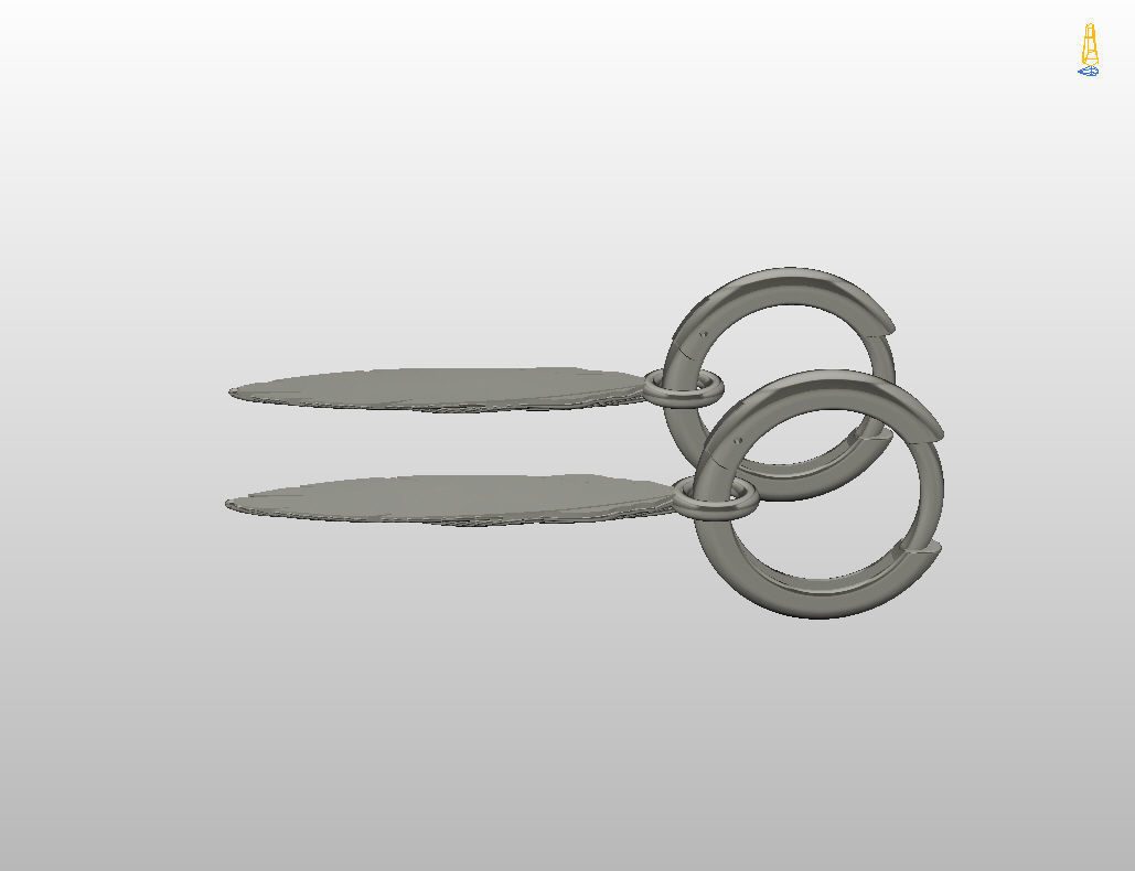 Feather earrings 3D print model_19