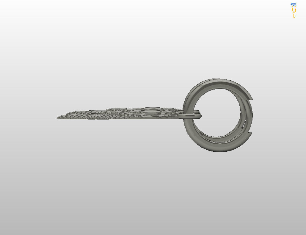 Feather earrings 3D print model_13