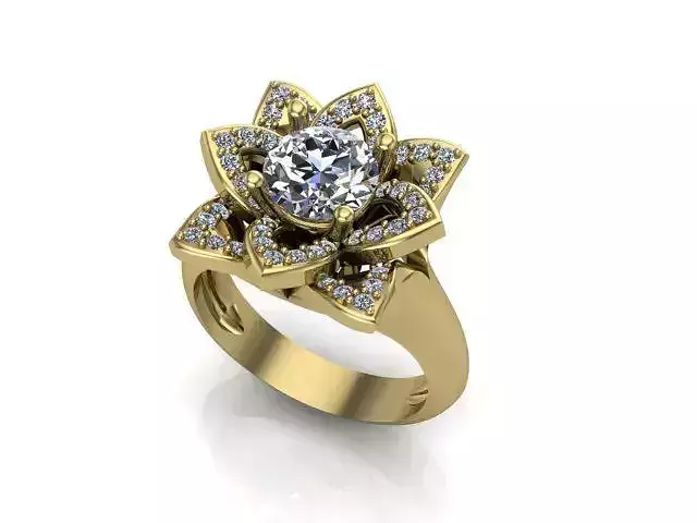 Blooming diamond ring