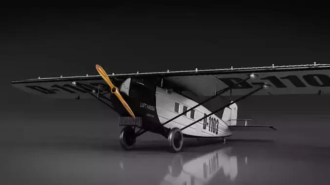 Dornier Do Bal Merkur II Low-poly 3D model