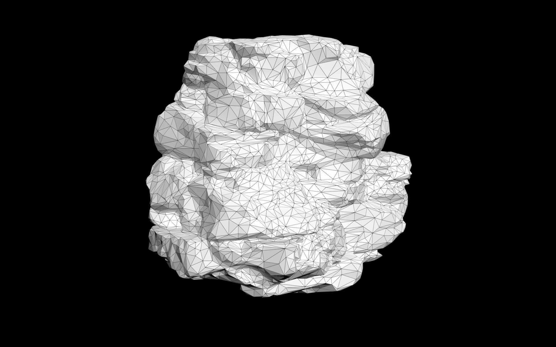 Low poly Mossy Jungle Cliff Modular 210417 Low-poly 3D model_30