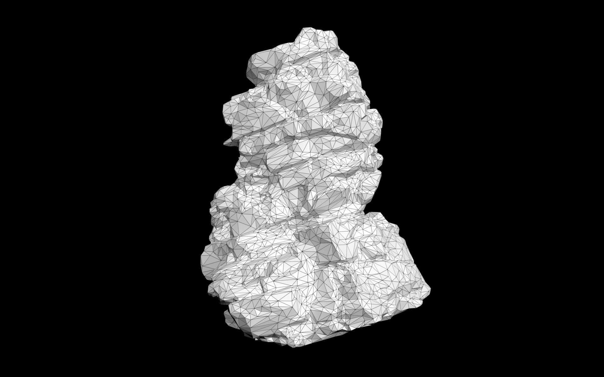 Low poly Mossy Jungle Cliff Modular 210417 Low-poly 3D model_45