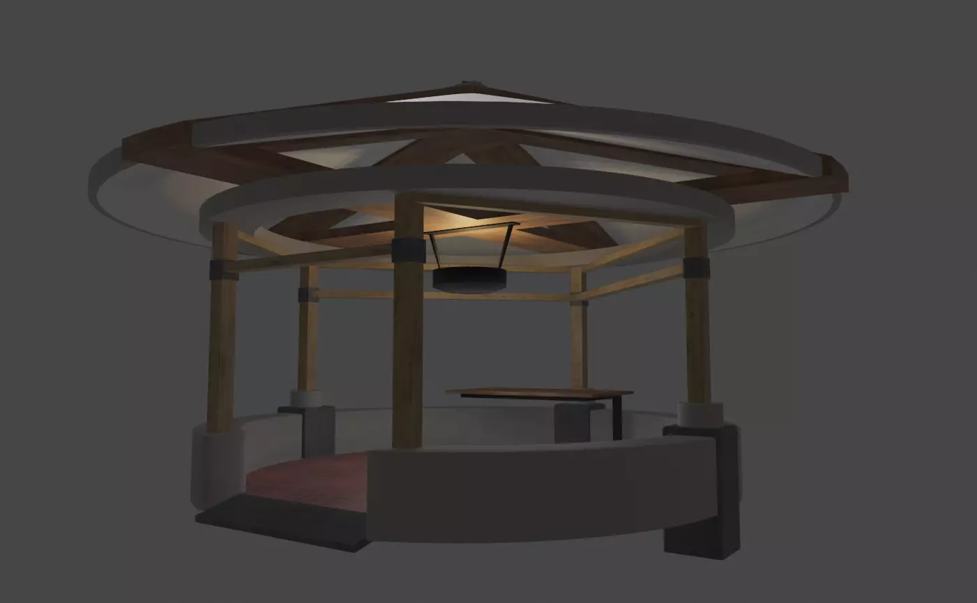 Hut modern Free low-poly 3D model