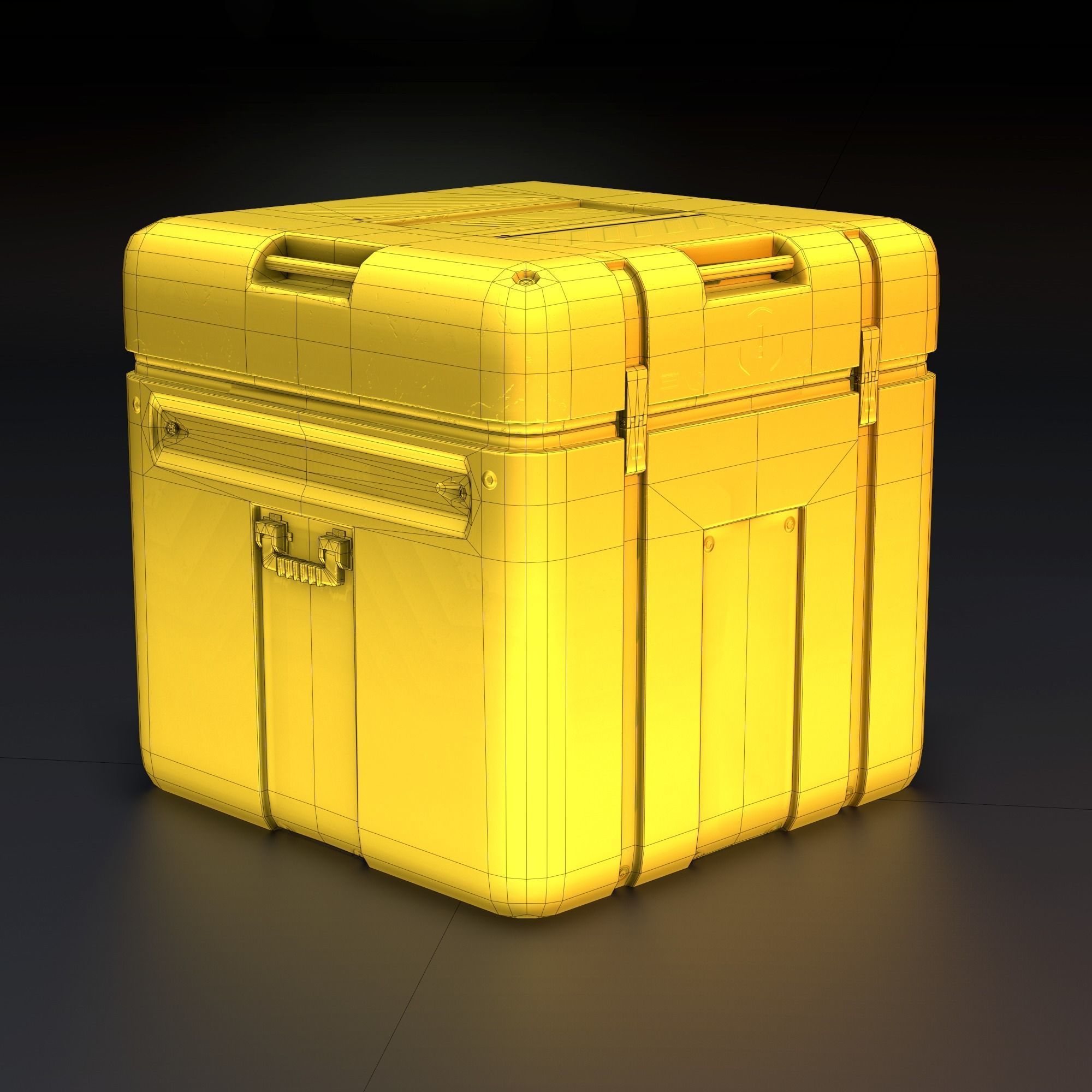 Sci-Fi Equipement Box  Low-poly 3D model_9