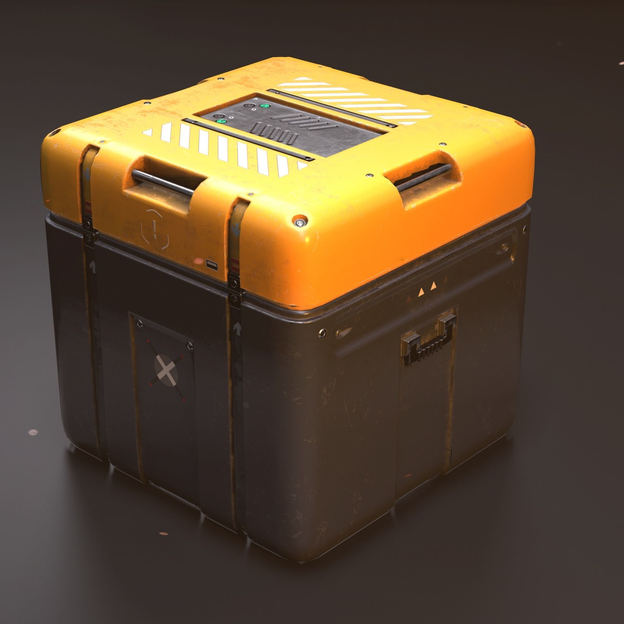 Sci-Fi Equipement Box  Low-poly 3D model_4