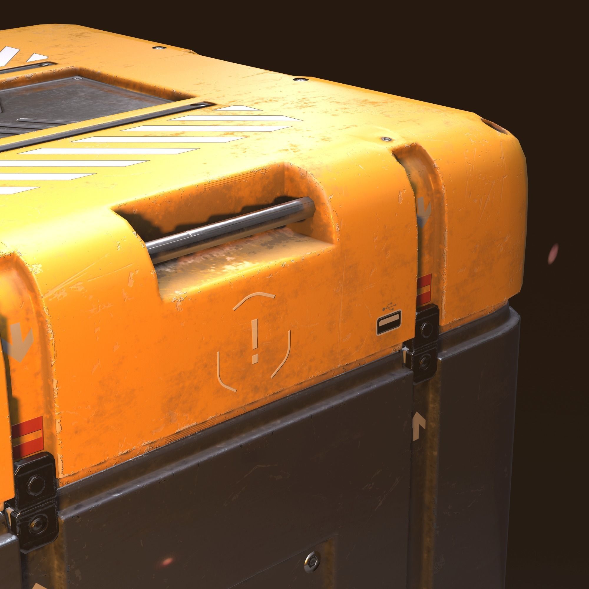 Sci-Fi Equipement Box  Low-poly 3D model_7