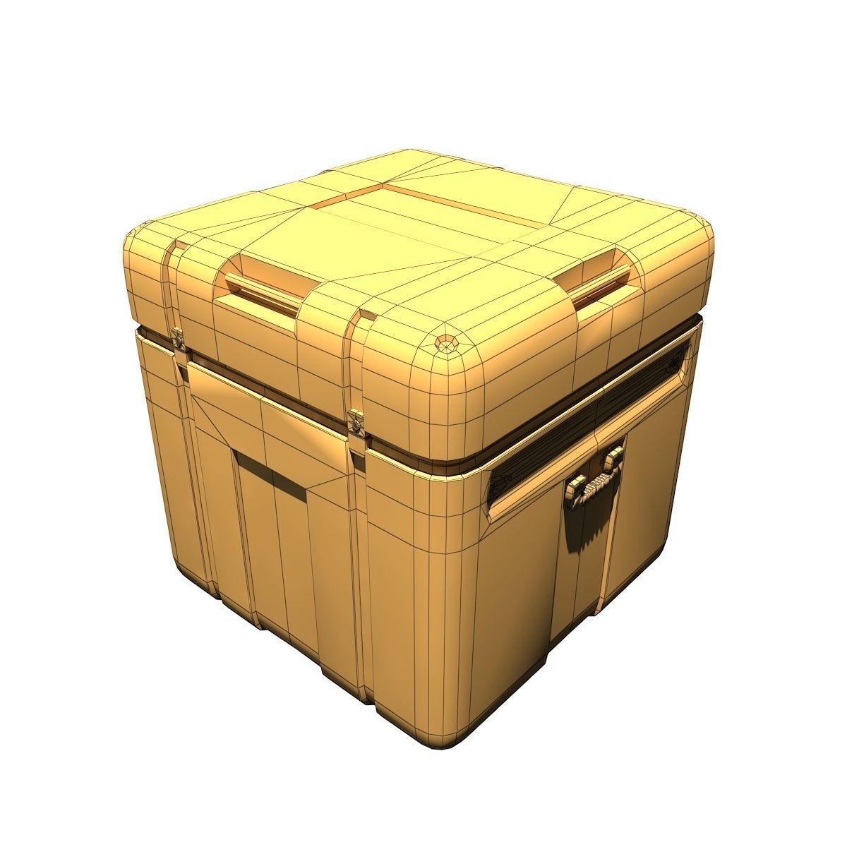 Sci-Fi Equipement Box  Low-poly 3D model_12