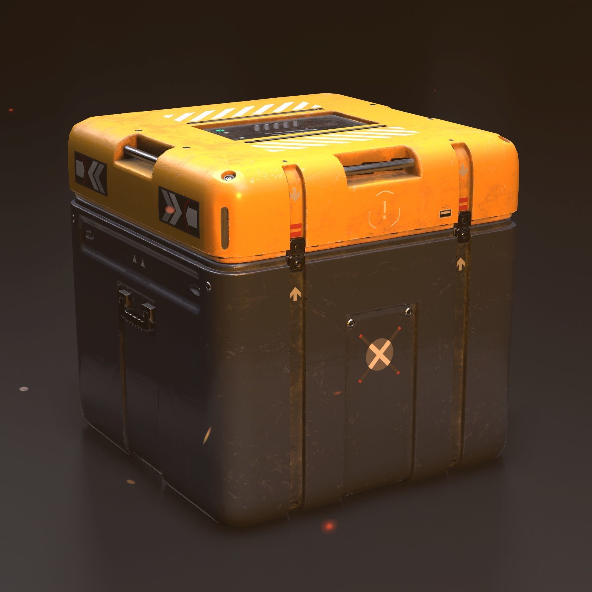Sci-Fi Equipement Box  Low-poly 3D model_3