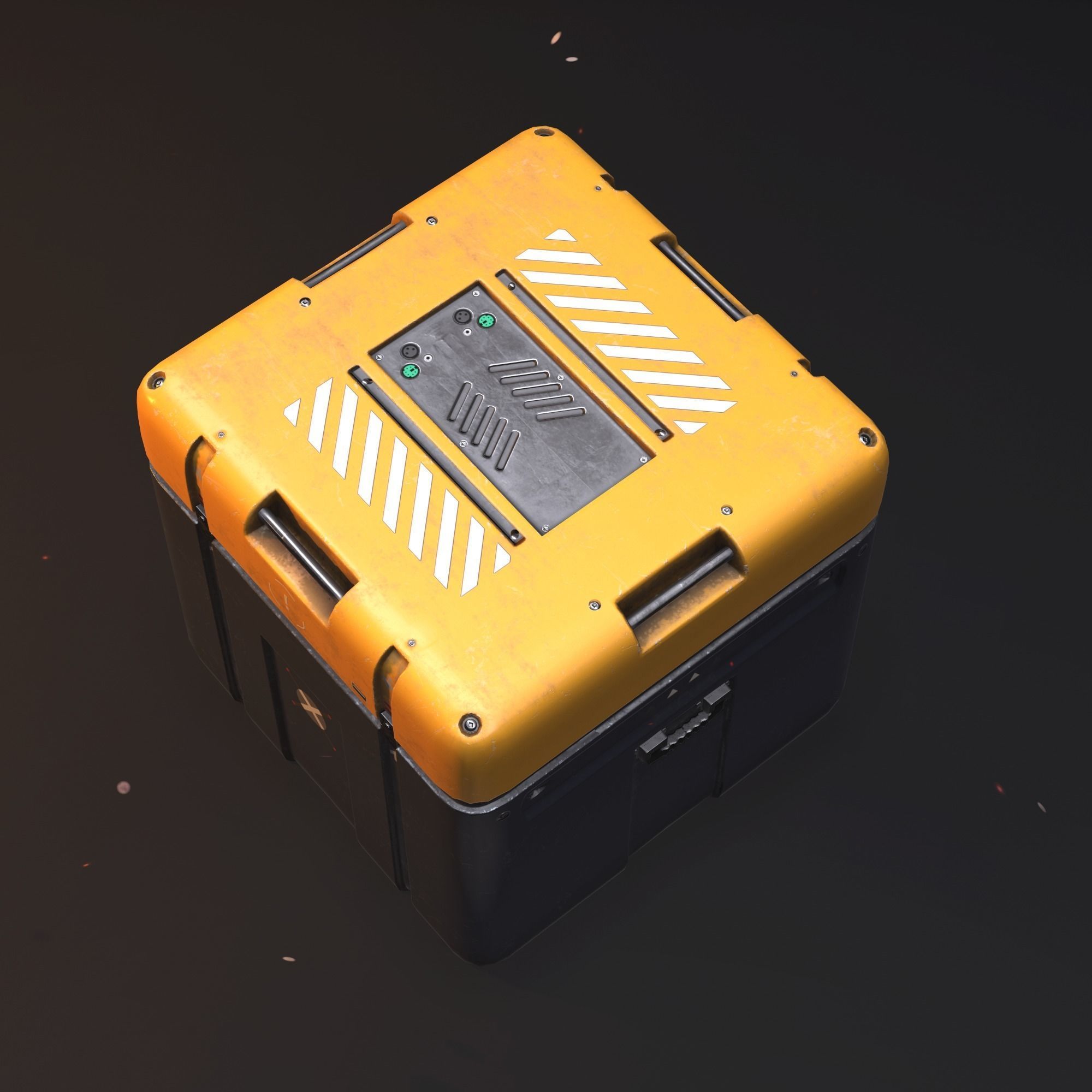 Sci-Fi Equipement Box  Low-poly 3D model_6