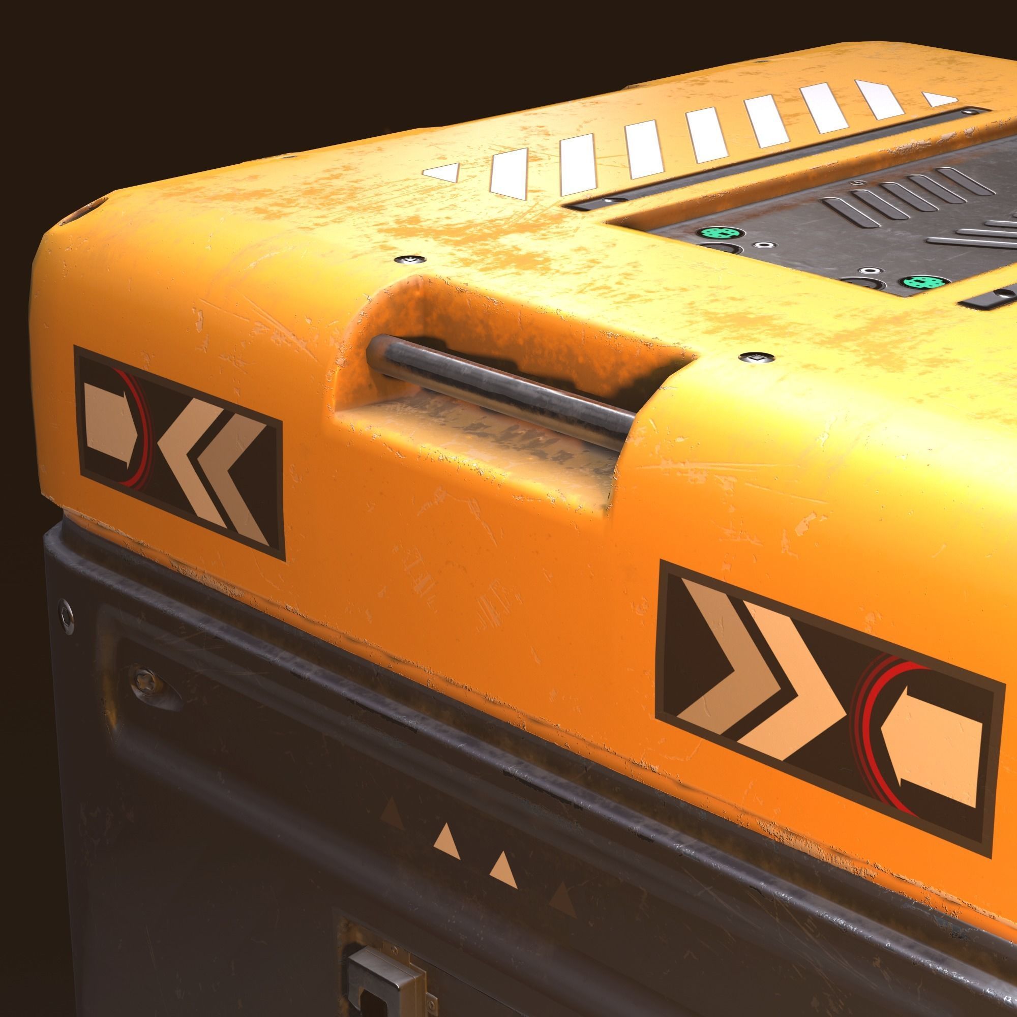 Sci-Fi Equipement Box  Low-poly 3D model_8