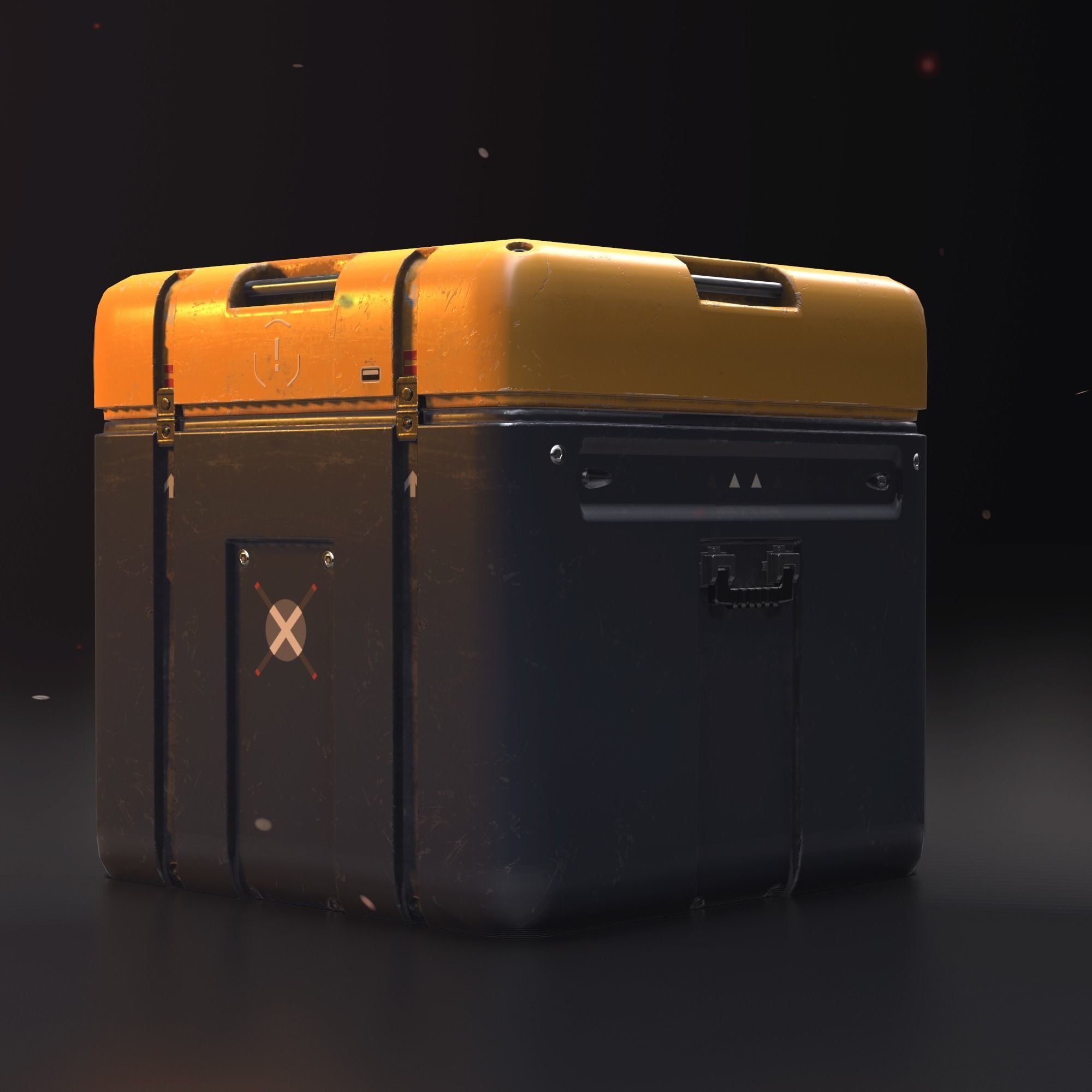Sci-Fi Equipement Box  Low-poly 3D model_5