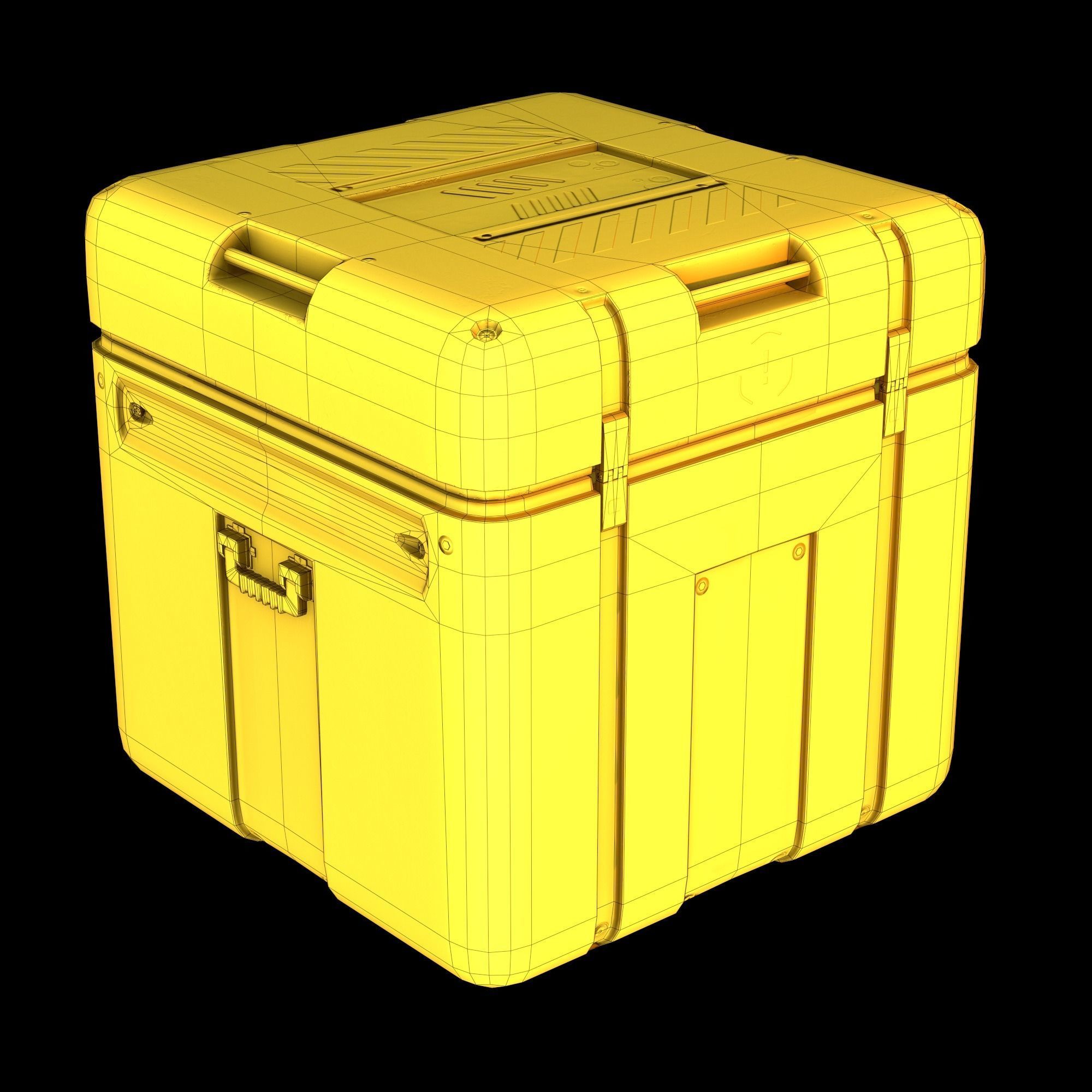 Sci-Fi Equipement Box  Low-poly 3D model_11