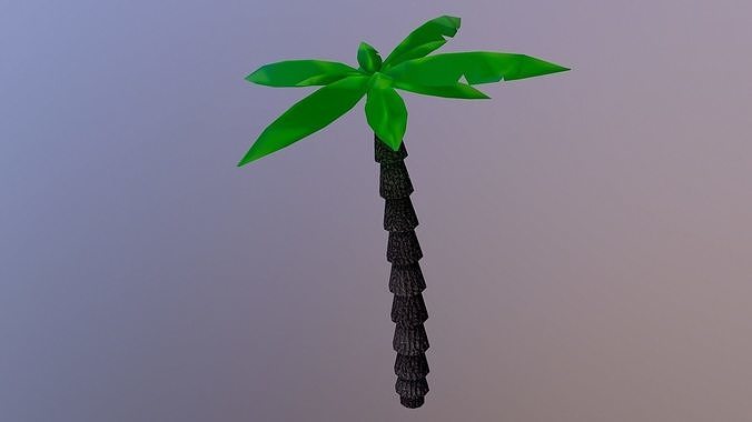 Low Poly Tropical Tree  Free low-poly 3D model