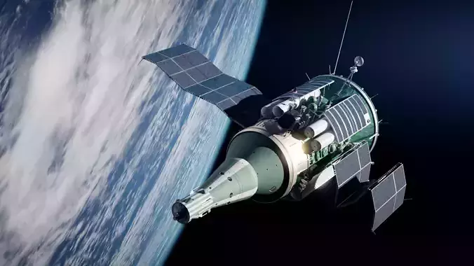 Soviet TKS Spacecraft 3D model