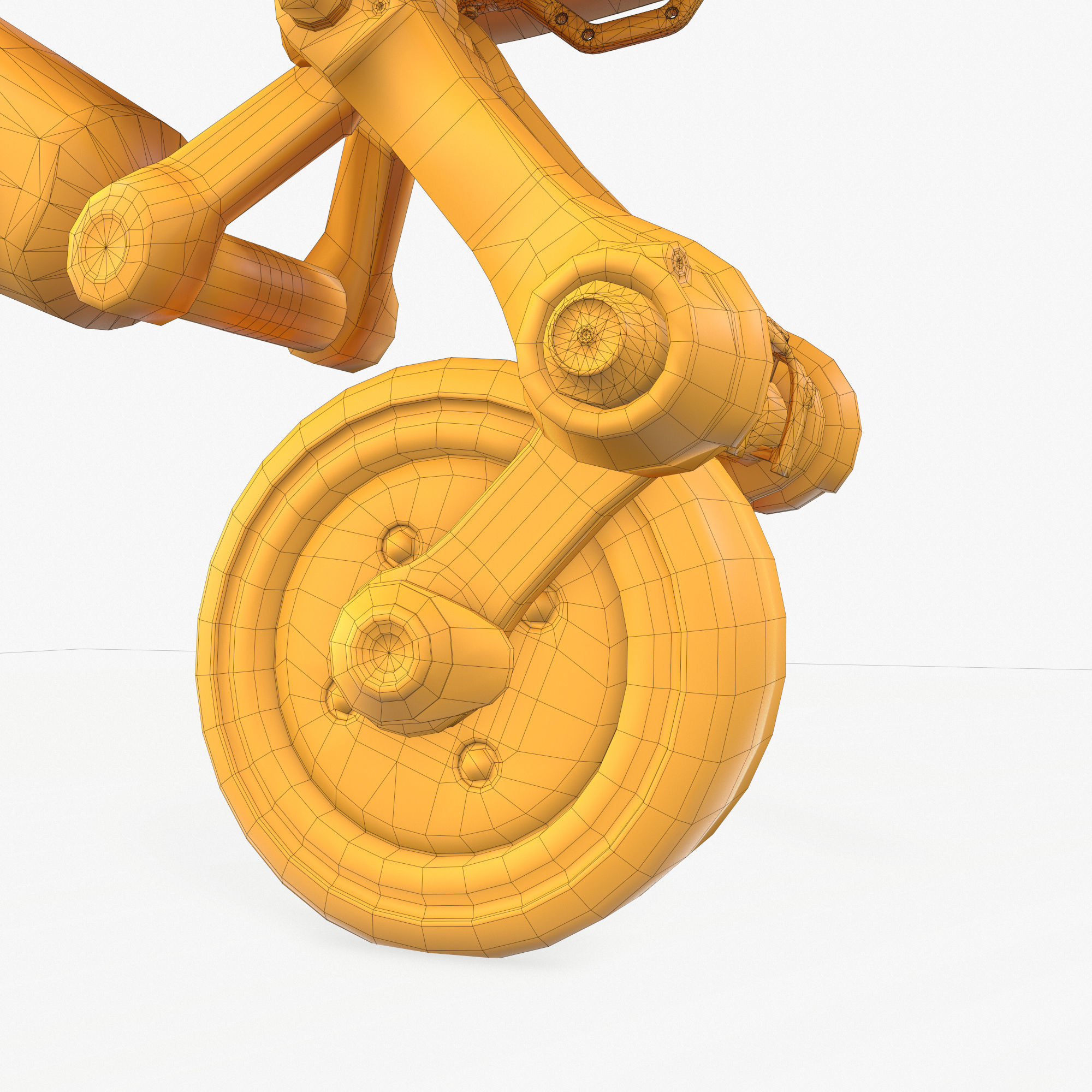 Monocykl Sci-Fi Robot  Low-poly 3D model_13