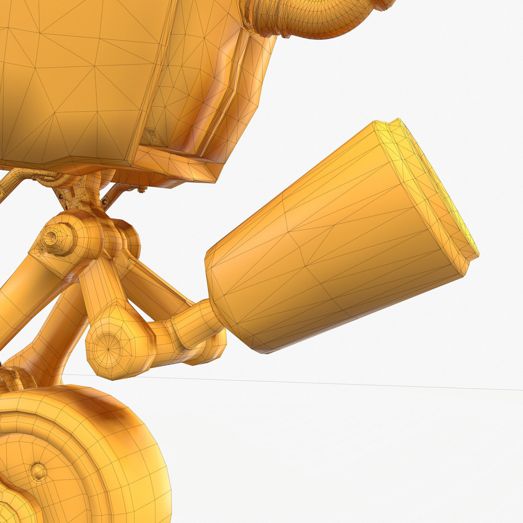 Monocykl Sci-Fi Robot  Low-poly 3D model_10