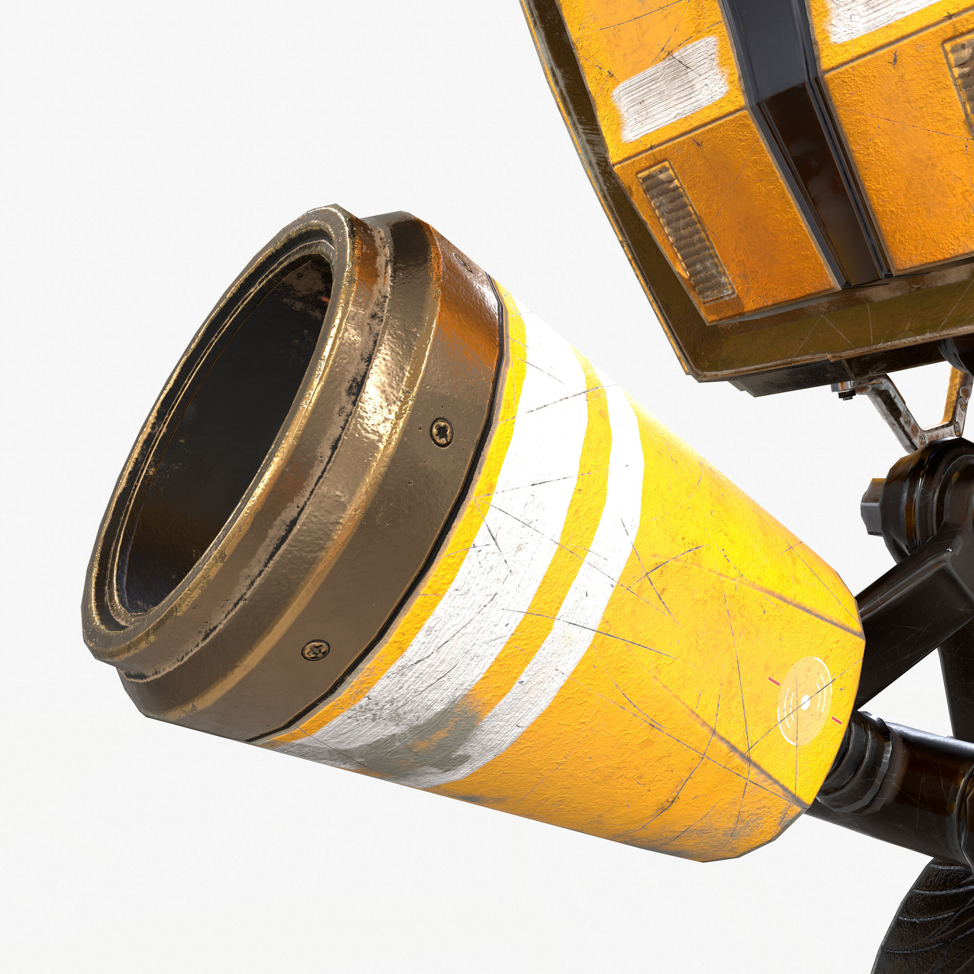 Monocykl Sci-Fi Robot  Low-poly 3D model_17