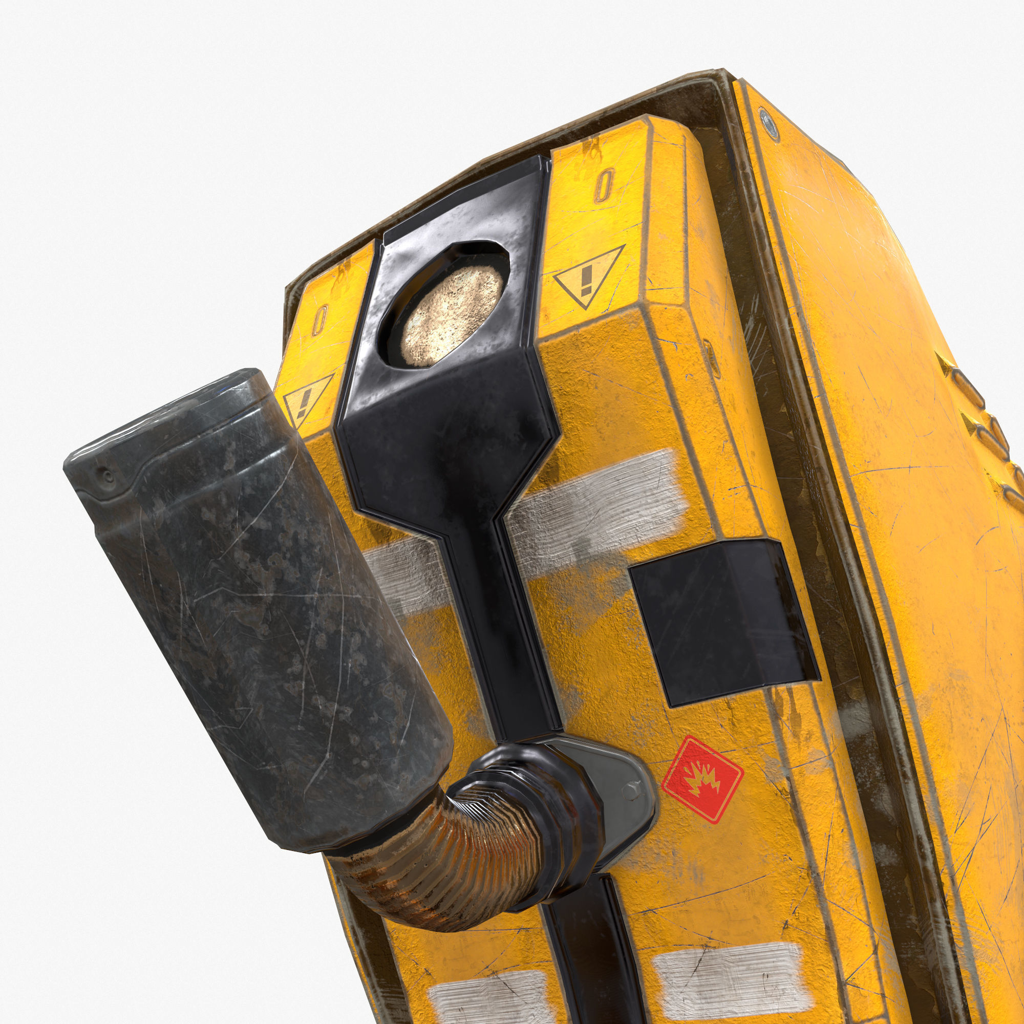 Monocykl Sci-Fi Robot  Low-poly 3D model_16