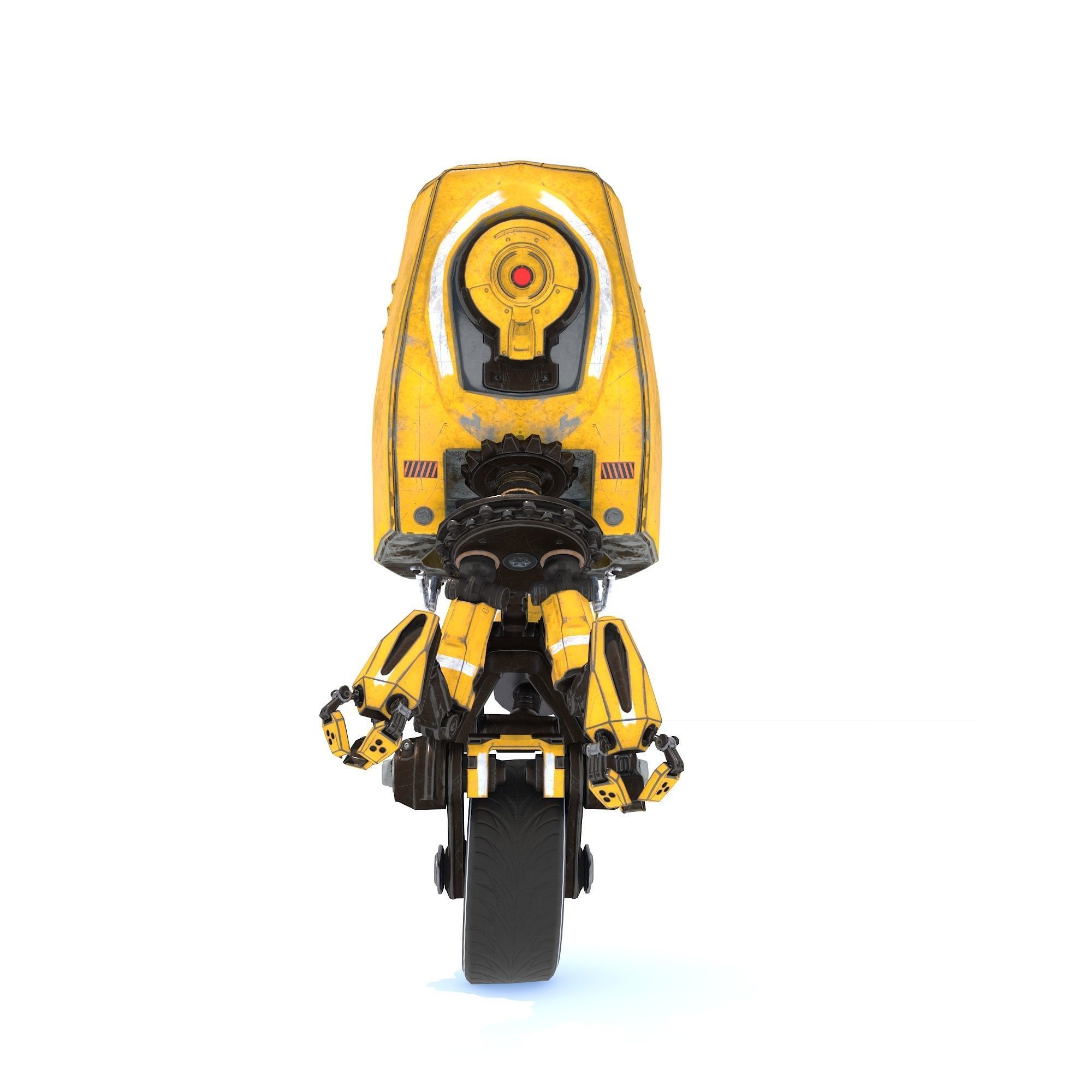 Monocykl Sci-Fi Robot  Low-poly 3D model_19