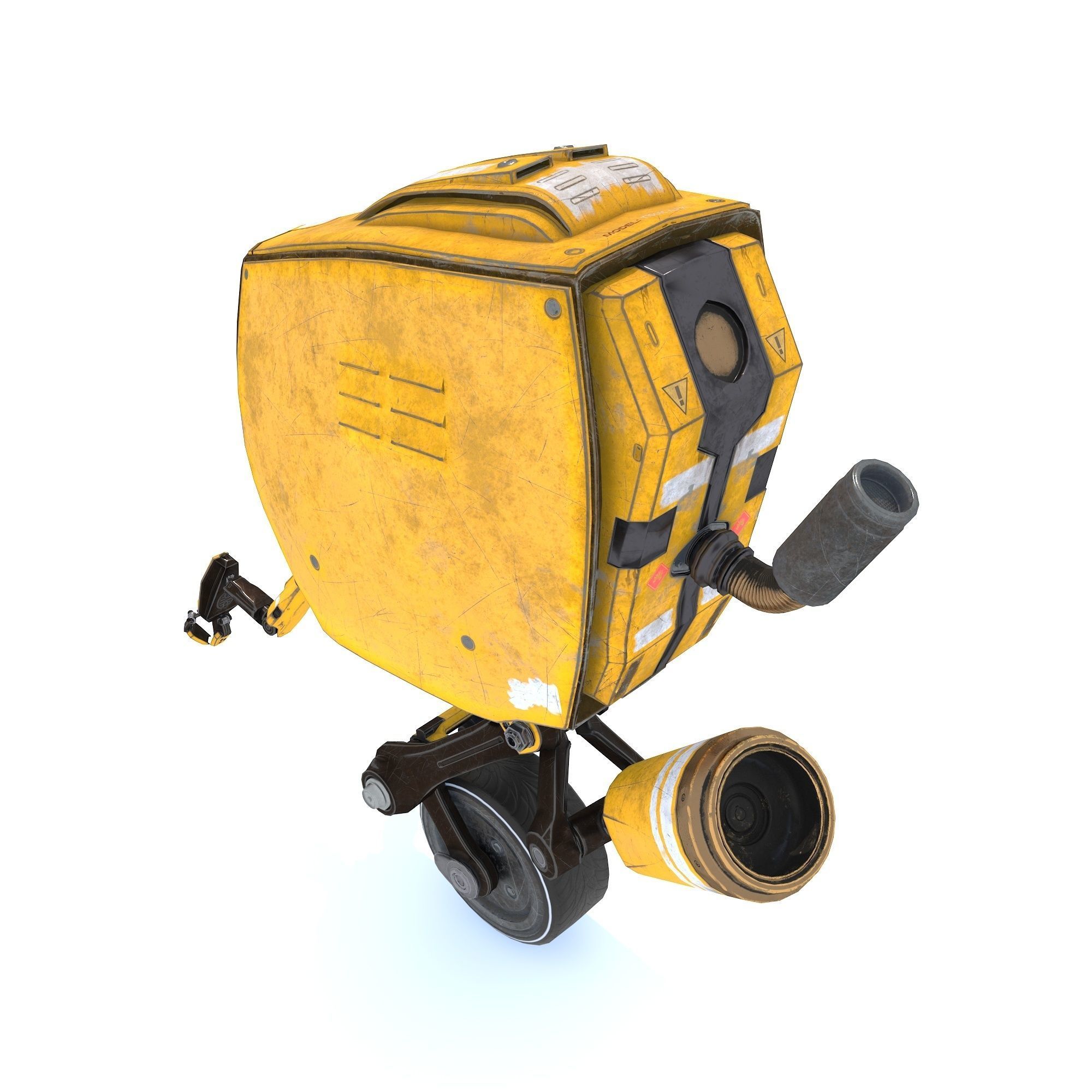 Monocykl Sci-Fi Robot  Low-poly 3D model_18