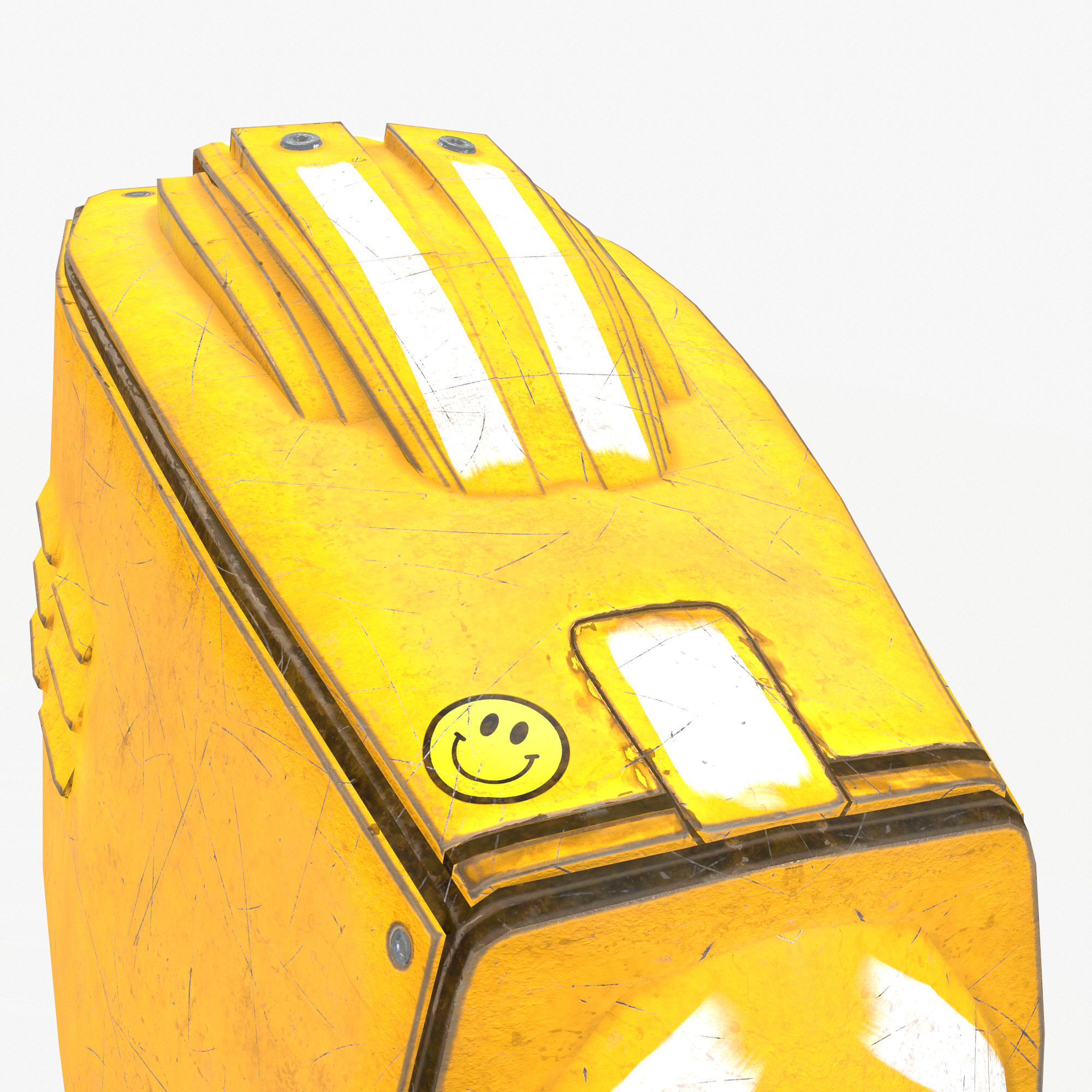 Monocykl Sci-Fi Robot  Low-poly 3D model_8