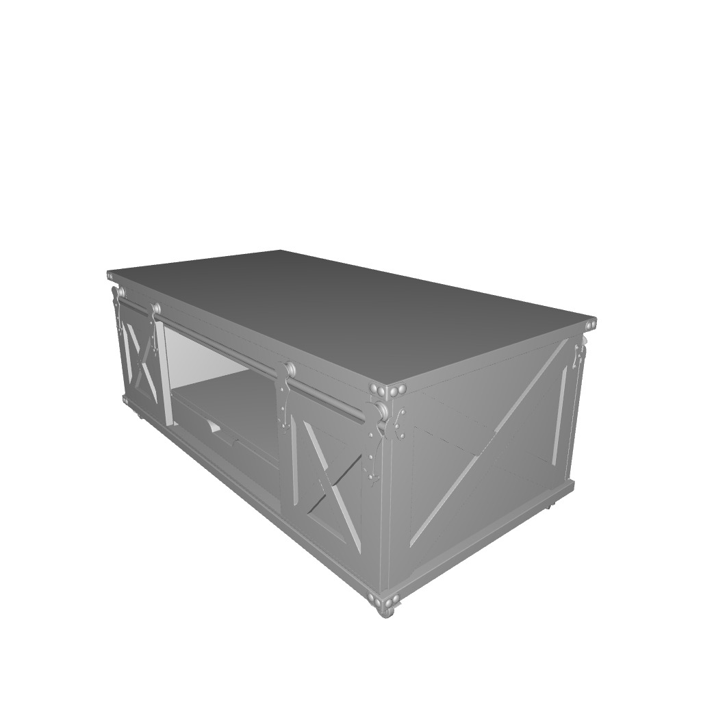 Coffee Trunk DesignerTable Wood 3D model_6